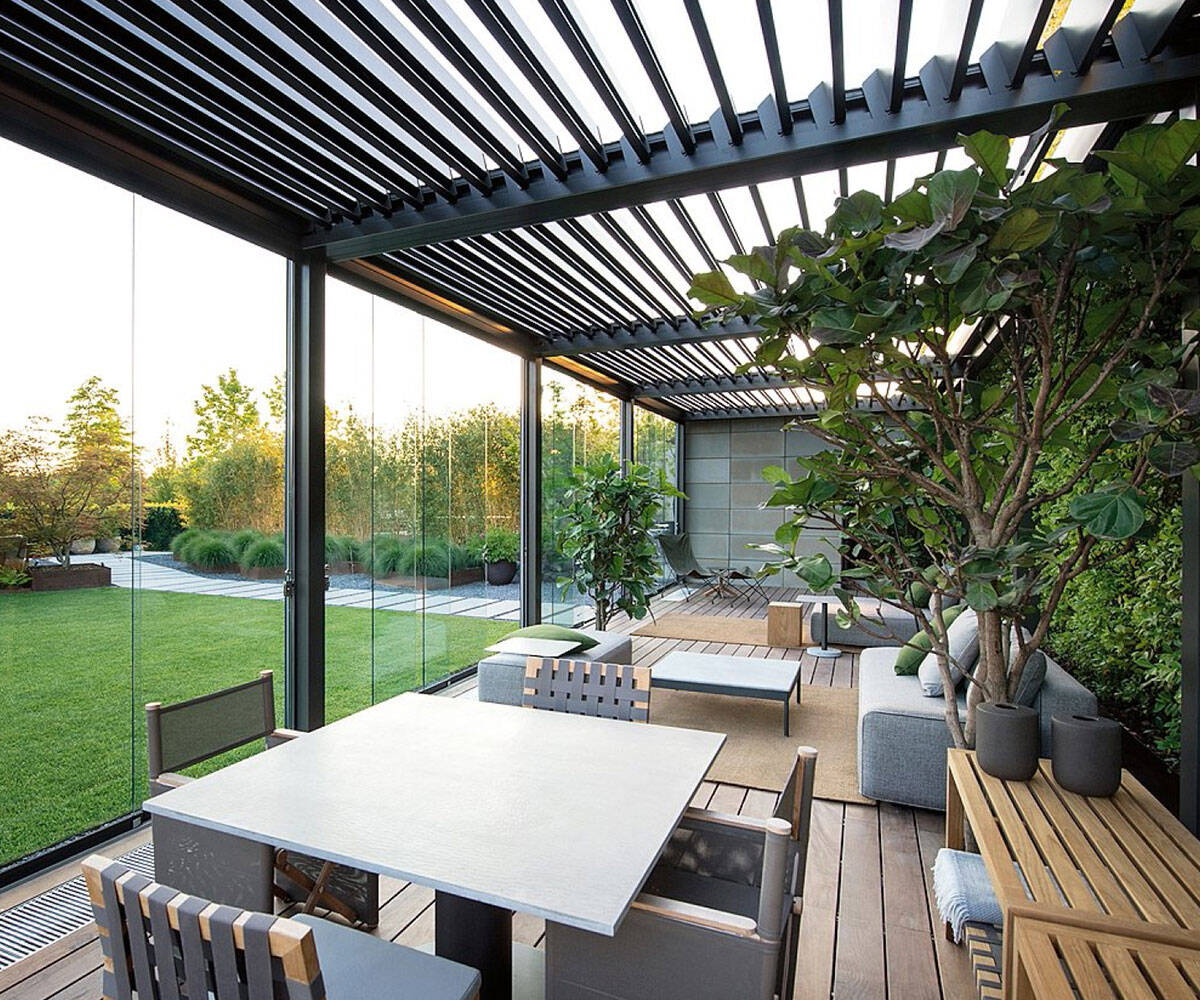 Pergola Bioclimatic B500 с поворотными ламелями — VitSun